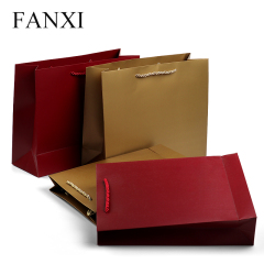 FANXI factory wholesale custom print logo gift paper shopping bag with handle