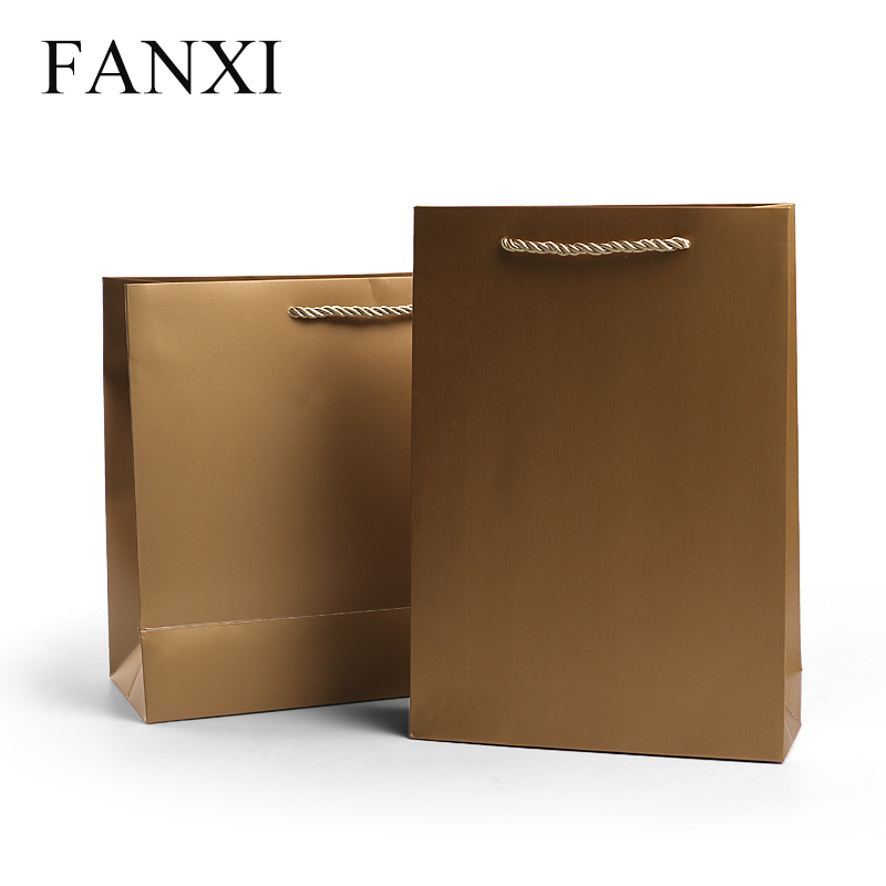 FANXI factory wholesale custom print logo gift paper shopping bag with handle