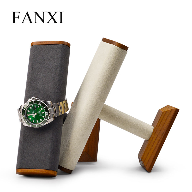 FANXI factory custom wooden bracelet banlge jewerly display stand watch rack