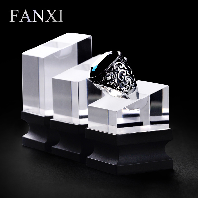 FANXI factory custom logo acrylic jewellery ring display stand