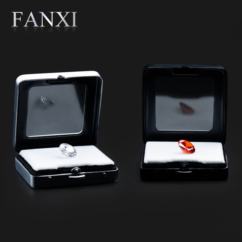 FANXI factory custom logo diamond display packaging gemstone box