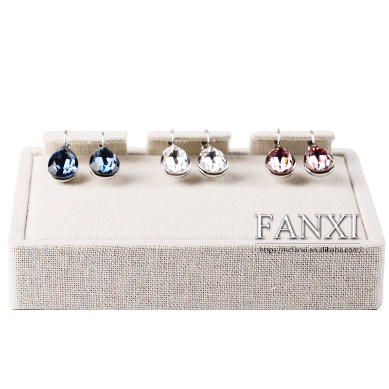 FANXI factory custom logo linen hook earring display stand