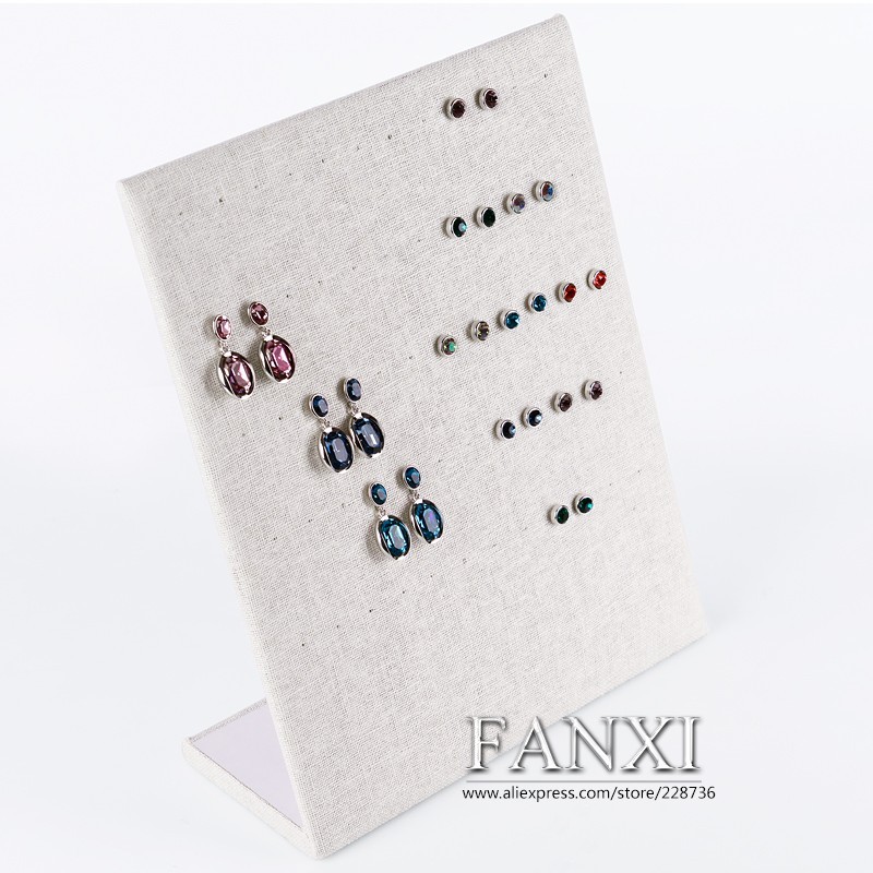 FANXI factory custom logo cream earring display stand rack