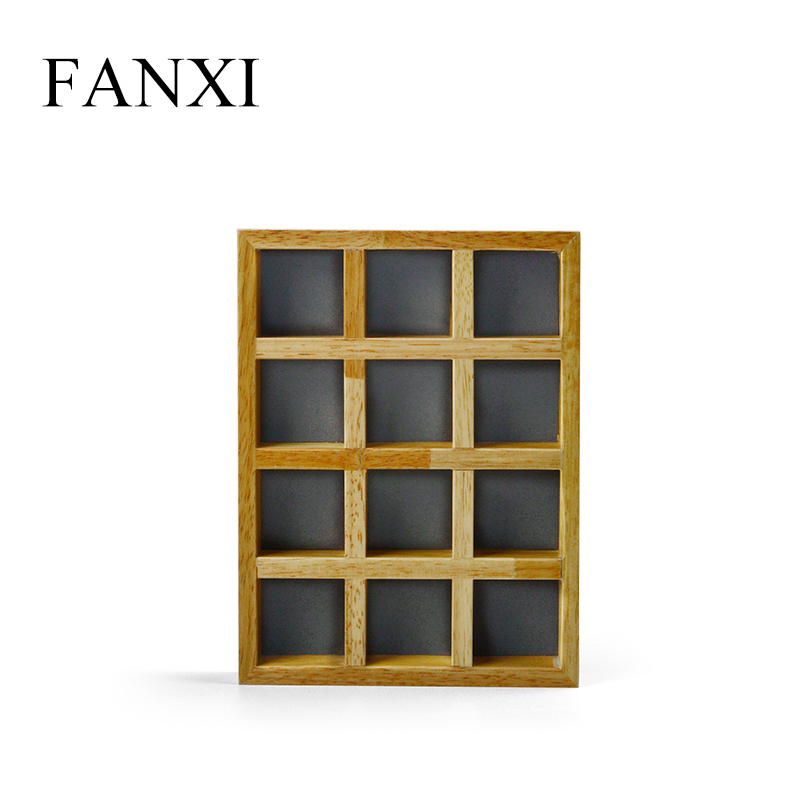 FANXI factory custom logo wooden jewellery display tray