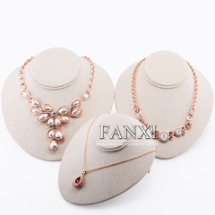 FANXI factory custom logo jewelry necklace display stand bust