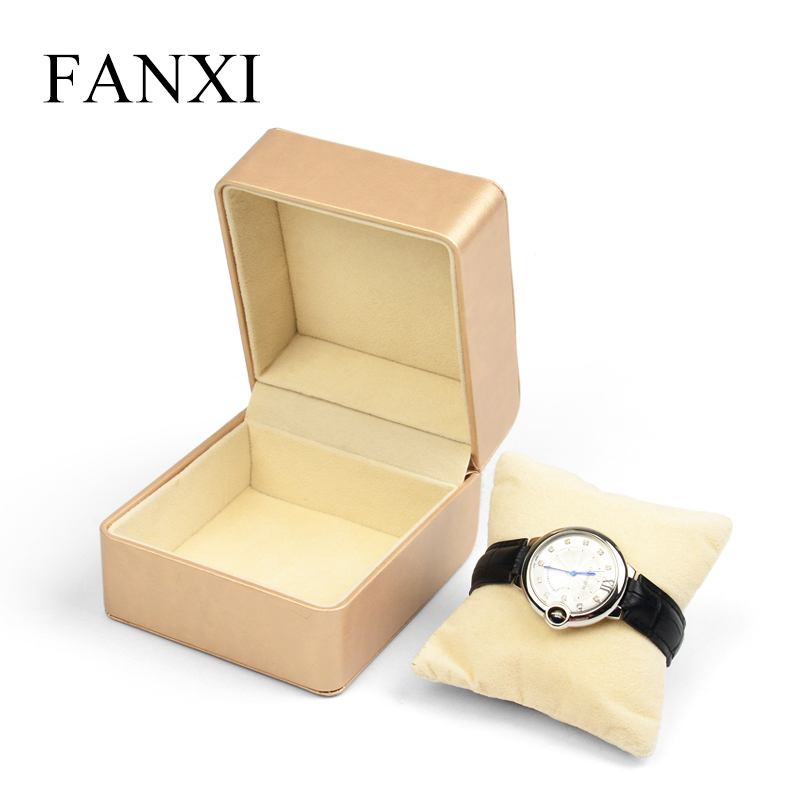 FANXI factory custom logo golden leather watch packaging box