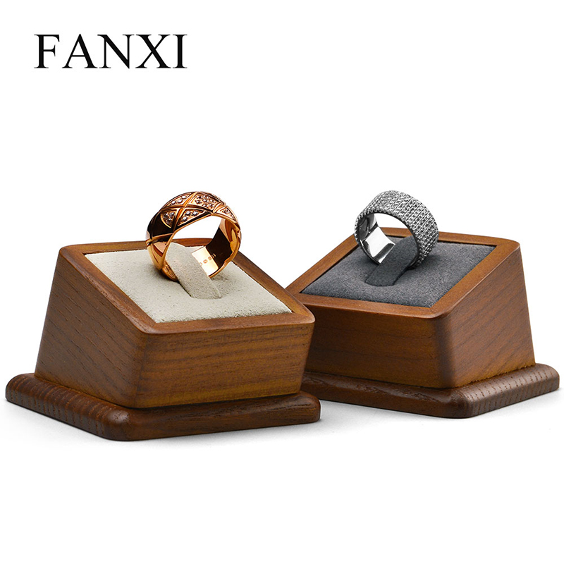 luxury wooden ring display stand