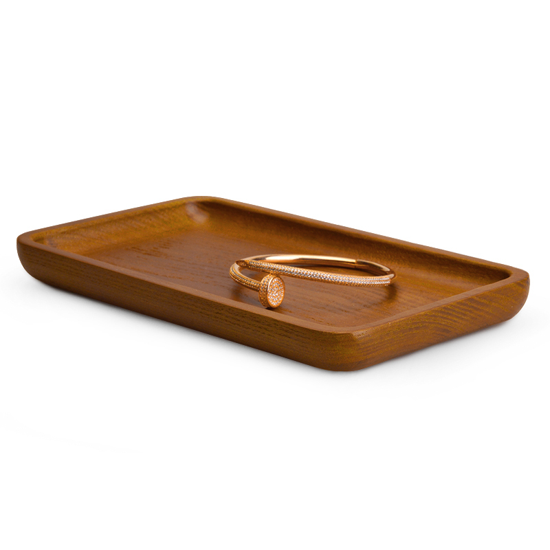 Solid wood jewelry display tray