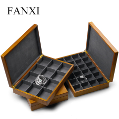 solid wooden travel jewelry organizer box jewellery case