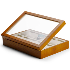 Wholesale luxury wooden watch organizer storage boxes with window