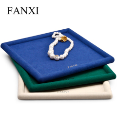 Luxury microfiber jewelry display trays for ring pendant bangle bracelet earring necklace