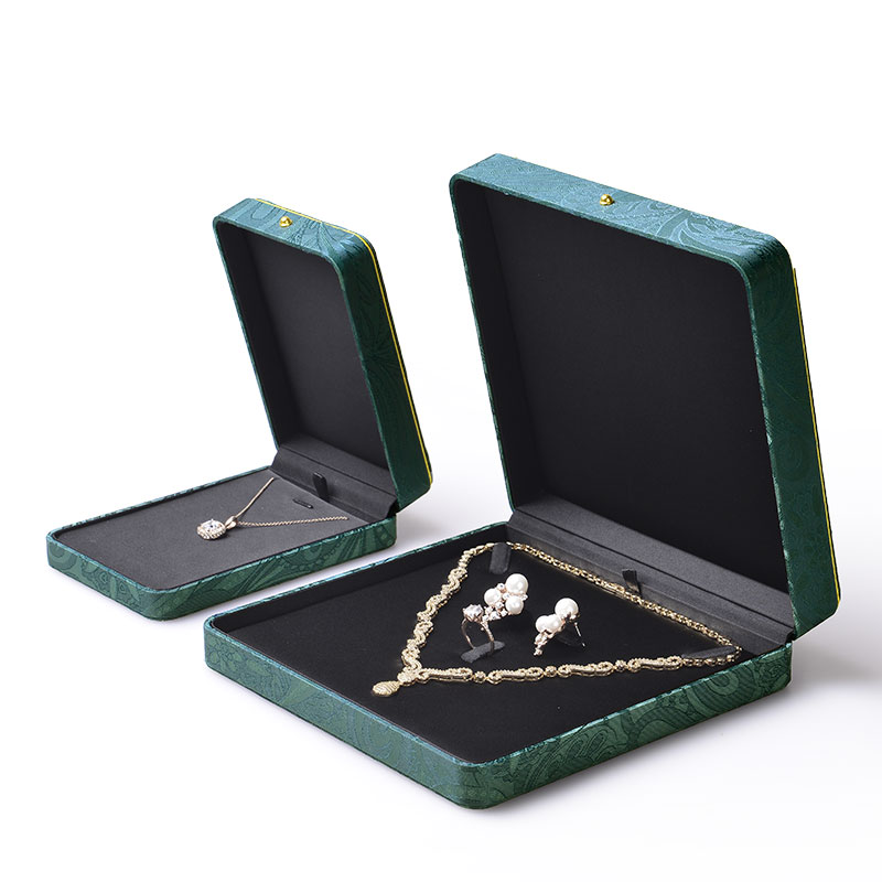 custom green jewellery ring packaging box