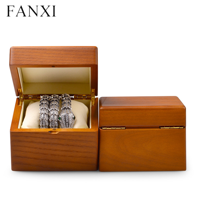 Wooden jewelry packing display box for bangle bracelet watch