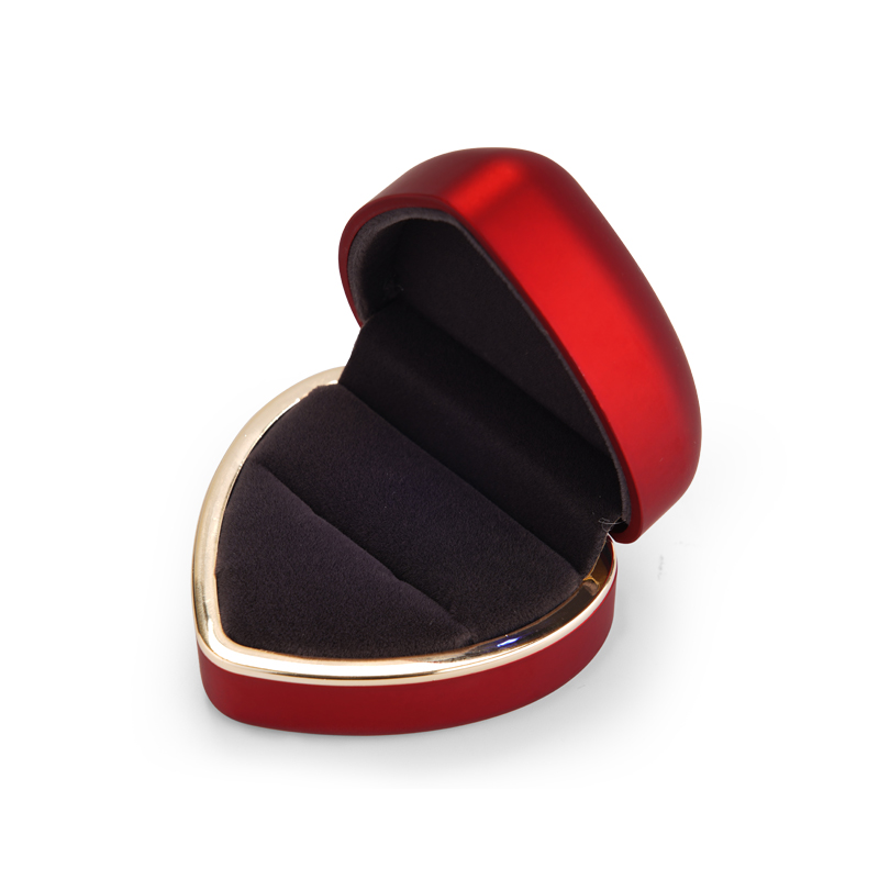 Red heart design jewelry packaging box for ring