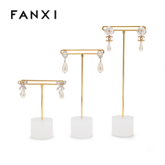 Metal jewelry earring display stand with acrylic base