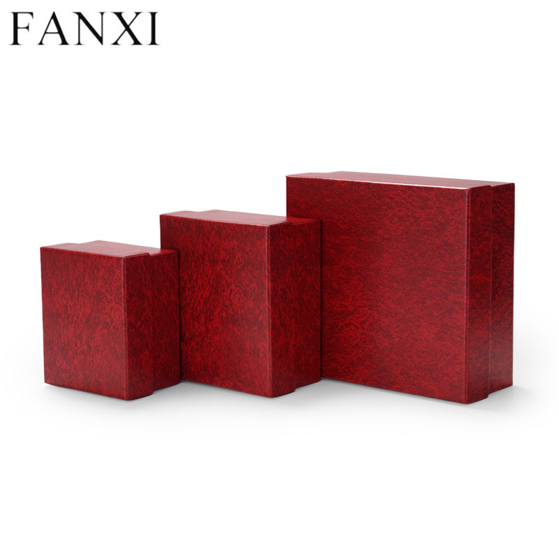 High-end red round shape jewelry packaging box