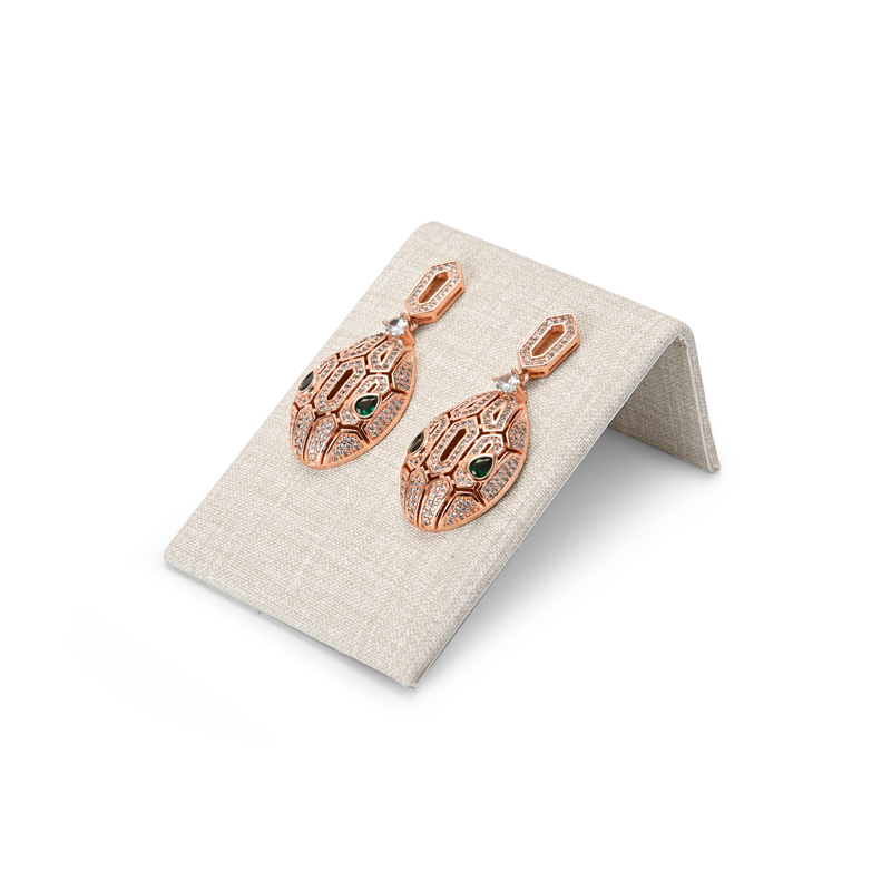 PU leather jewelry display card for earring