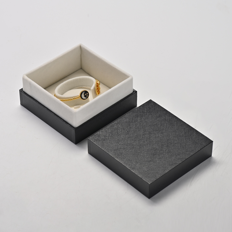 Custom black cardboard jewelry packaging box