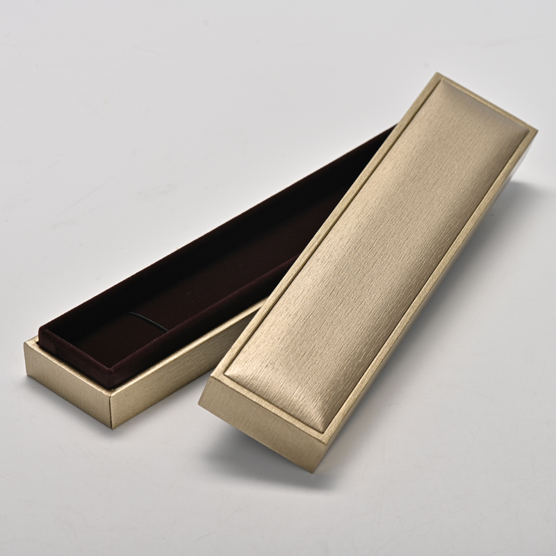 Custom gold PU leather jewellery packaging box