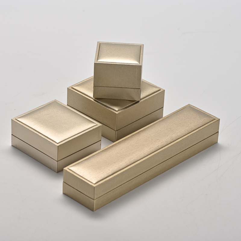 Custom gold PU leather jewellery packaging box