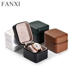 Custom logo high quality PU leather watch packaging box