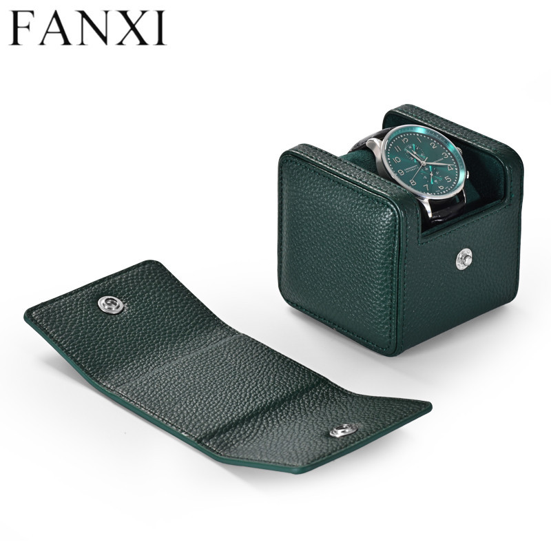 High end custom logo PU leather watch packaging box