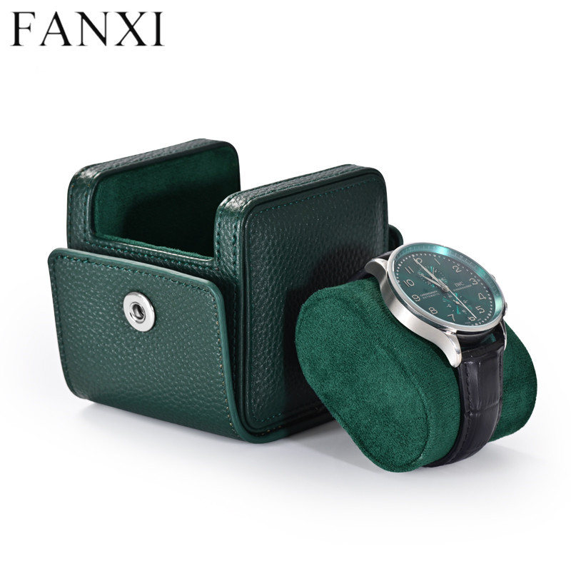 High end custom logo PU leather watch packaging box