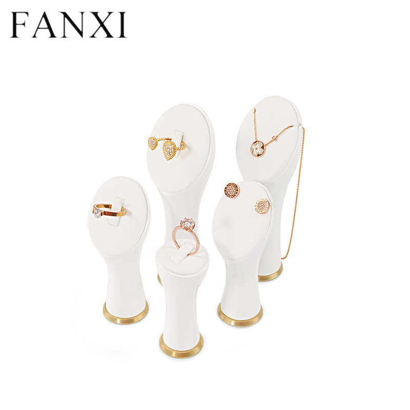 Luxury white resin jewelry display set