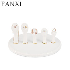 Luxury white resin jewelry display set