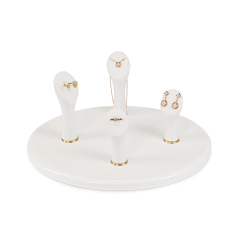 Luxury white resin jewelry display set