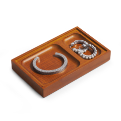 Solid wood jewelry display tray