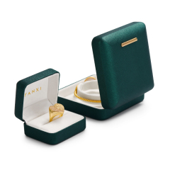 Custom logo & colour PU leather jewelry packaging box