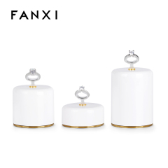 Luxury white resin jewelry display stand holder for ring