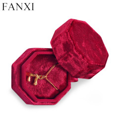 Red flannelette velvet jewelry pendant packaging box