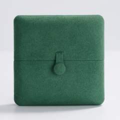 Custom colour green microfiber jewelry packaging box