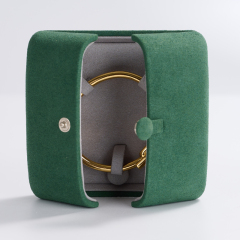 Custom colour green microfiber jewelry packaging box