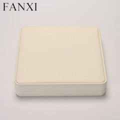 FANXI wholesale cream microfiber jewelry packaging box