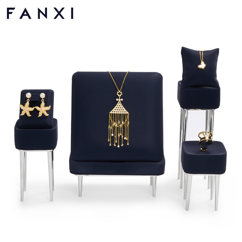 FANXI luxury metal base jewelry display for ring earring pendant