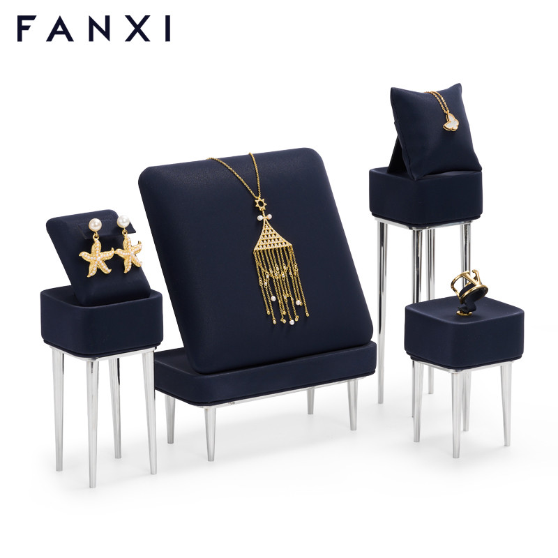FANXI luxury metal base jewelry display for ring earring pendant