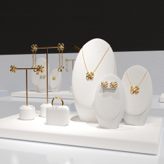 FANXI luxury new style white colour jewelry display set