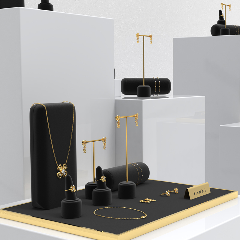 black jewelry stand_jewelry display cabinet_jewelry display retail