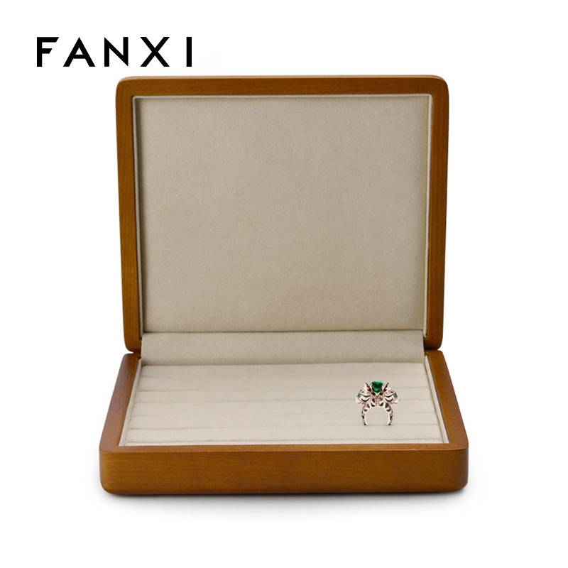 FANXI factory wholesale custom wood girls jewelry organizer box jewelry display storage case