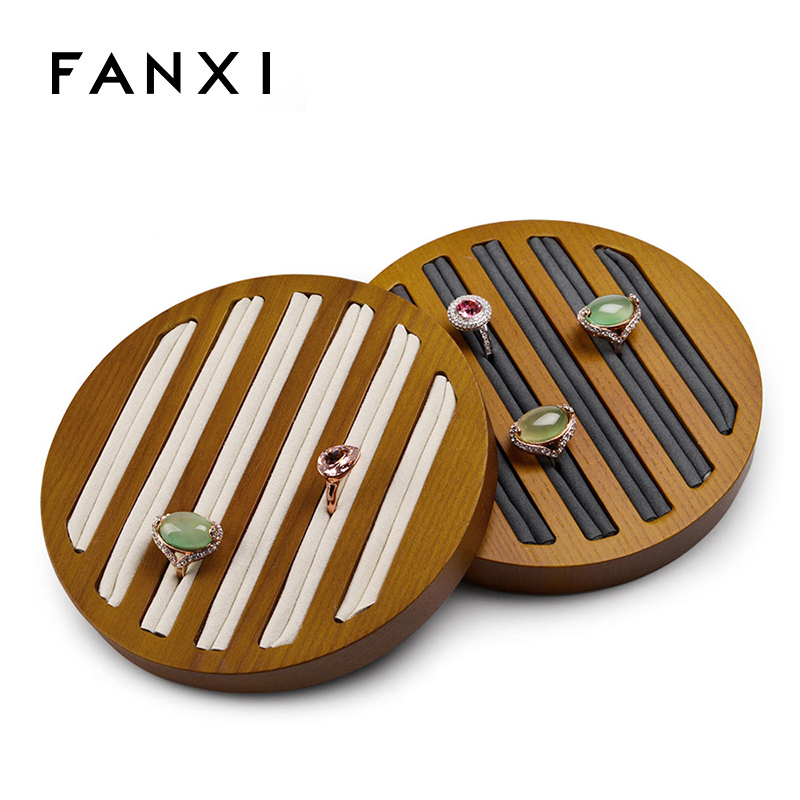 FANXI factory wholesale custom logo finger ring jewellery holder stand jewelry ring display tray