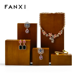 FANXI factory wholesale custom logo wood bracelet jewelry display stand