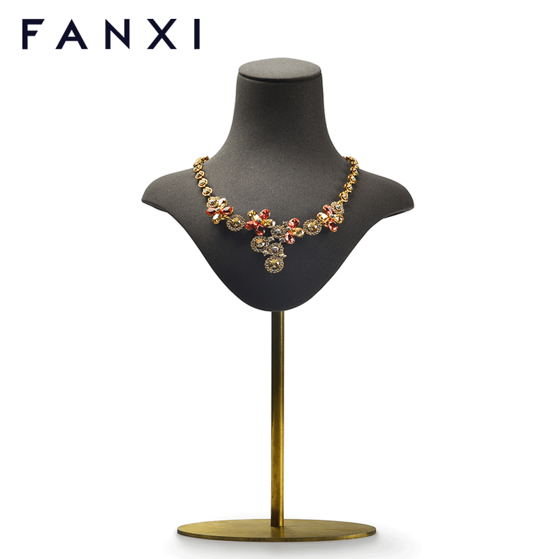 FANXI factory custom metal necklace display stands busts