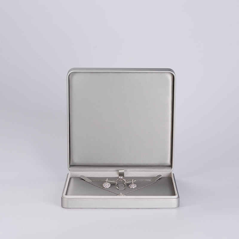 FANXI custom logo & colour grey leather jewelry packaging box