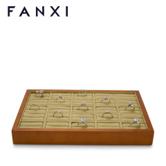 FANXI customize wood jewelry display tray for ring