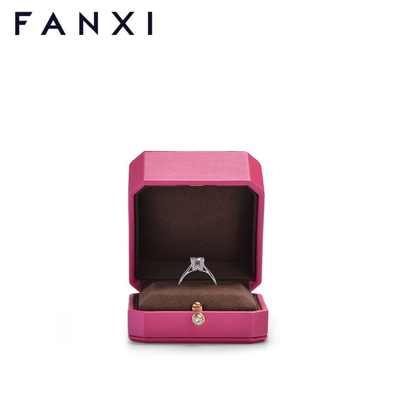 FANXI factory custom colour pink jewelry packaging box with outer packing box