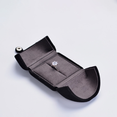 FANXI factory customize logo colour black microfiber jewelry box