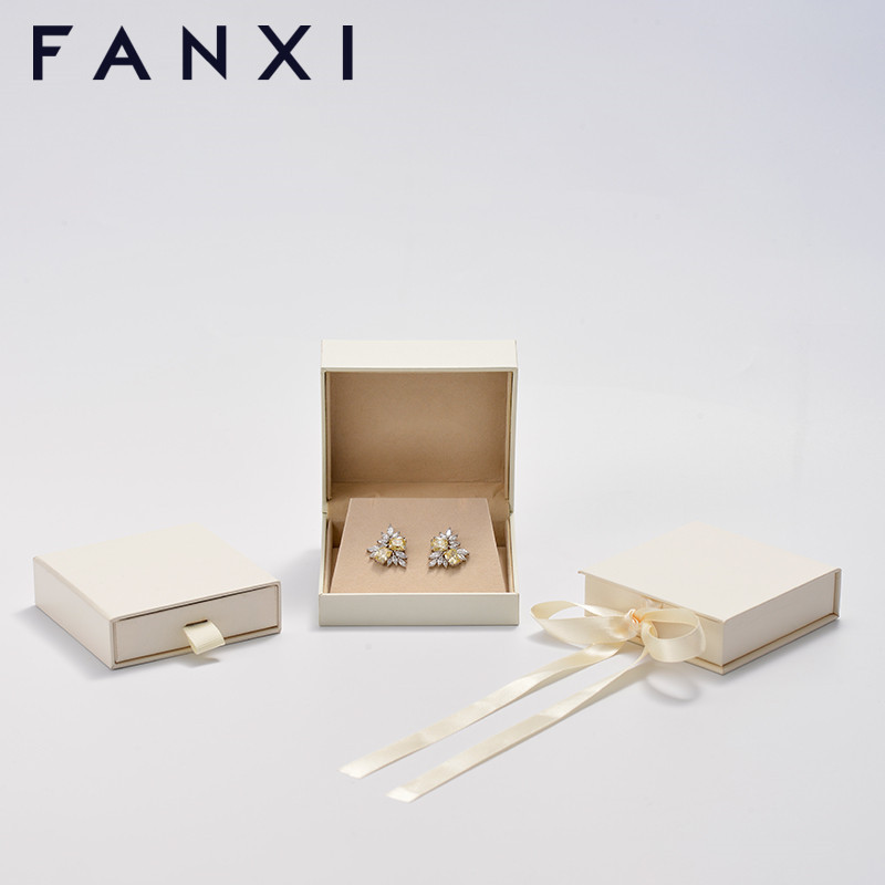 FANXI factory custom logo & colour jewelry packaging box with outer packing